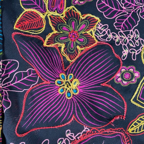 Vintage Coldwater Creek Button Up Shirt Top Women's XL Multicolor Floral VTG - Picture 7 of 12